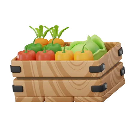 Cesta de verduras  3D Icon