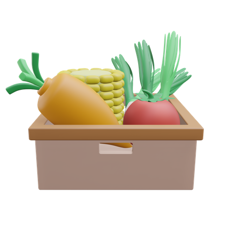 Cesta de verduras  3D Icon