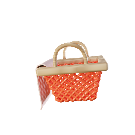 Cesta de compras  3D Icon