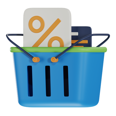 Cesta de compras  3D Icon