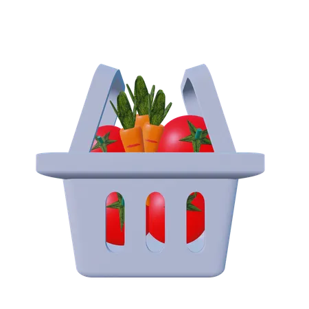 Cesta de compras  3D Icon