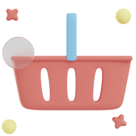 Cesta de compras  3D Illustration