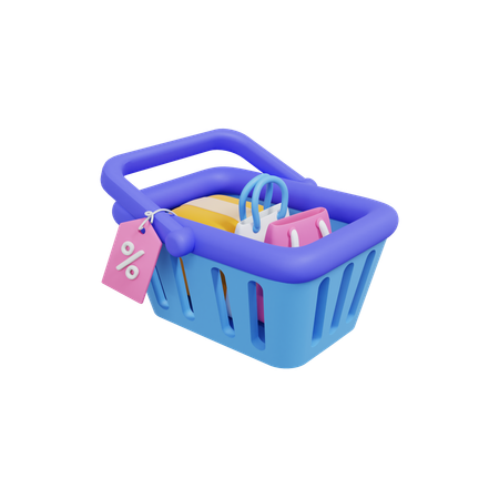 Cesta de compras  3D Icon