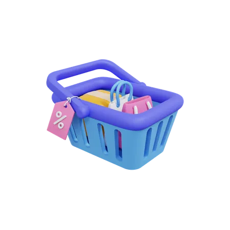 Cesta de compras  3D Icon