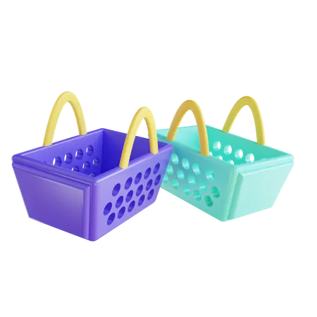 Cesta de compras  3D Icon