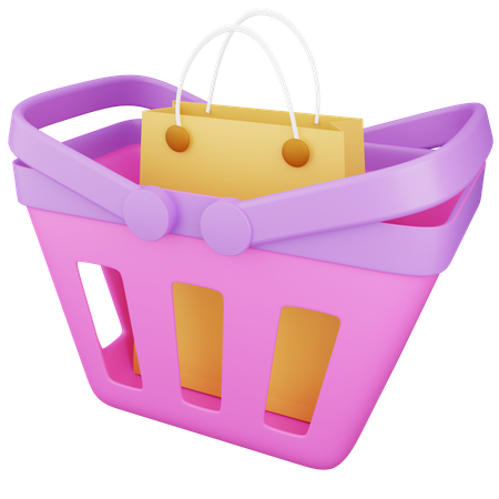 Cesta de compras  3D Icon