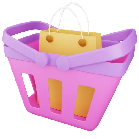 Cesta de compras  3D Icon