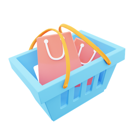 Cesta de compras  3D Icon