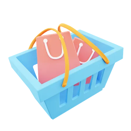 Cesta de compras  3D Icon