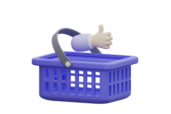 Cesta de compras  3D Icon