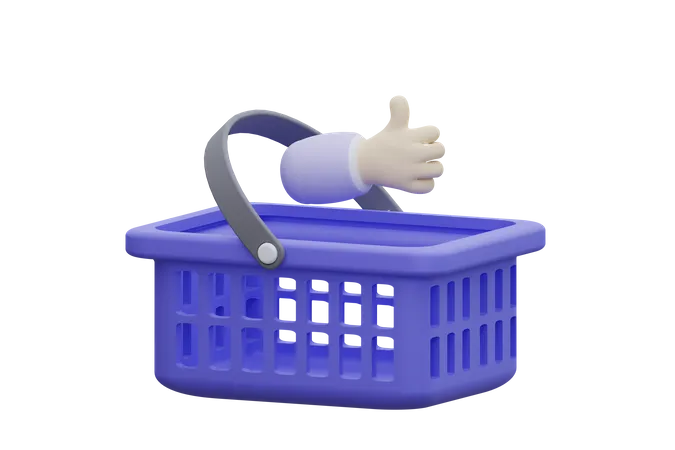 Cesta de compras  3D Icon