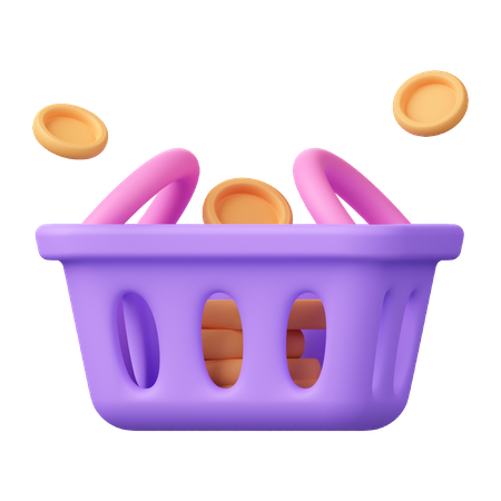 Cesta de compras  3D Icon