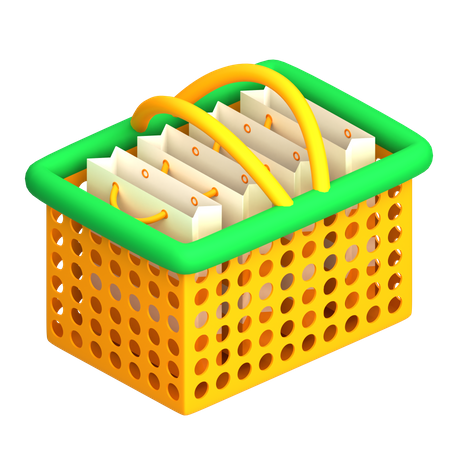 Cesta de compras  3D Icon