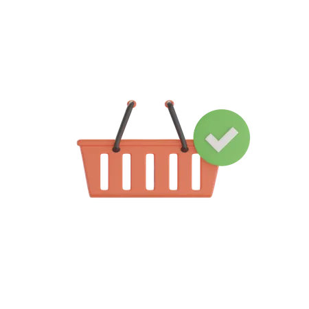 Cesta de compras  3D Icon