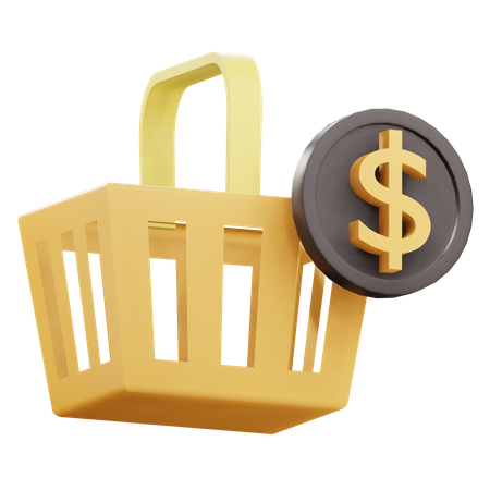 Cesta de compras  3D Icon