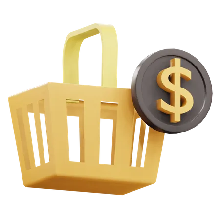 Cesta de compras  3D Icon