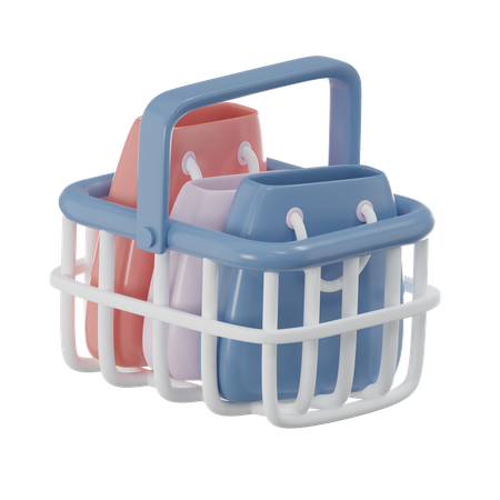 Cesta de compras  3D Icon