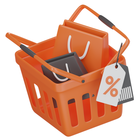 Cesta de compras  3D Icon