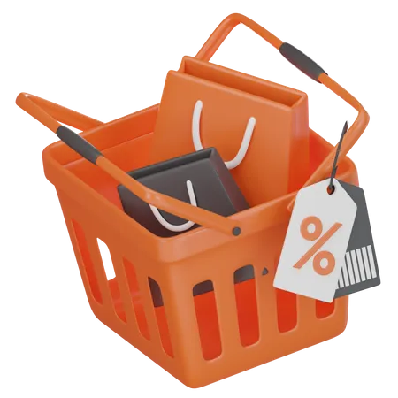 Cesta de compras  3D Icon