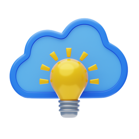 Céu azul pensando  3D Icon