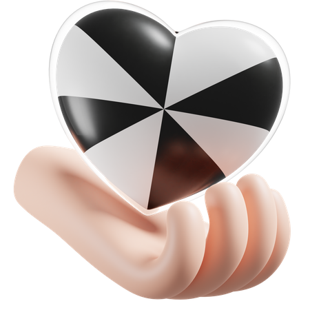 Ceuta Flag Heart Hand Care  3D Icon