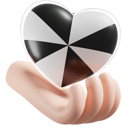 Ceuta Flag Heart Hand Care 3D Icon