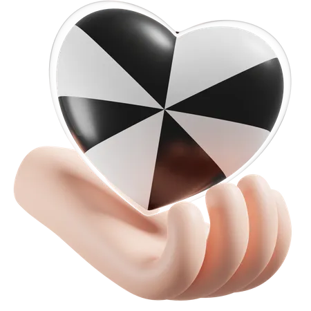 Ceuta Flag Heart Hand Care  3D Icon