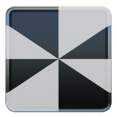 Quadratische Flagge von Ceuta  3D Icon