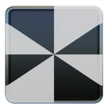 Ceuta Square Flag  3D Icon