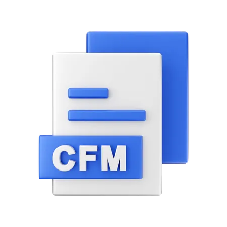 Cfm File  3D Illustration