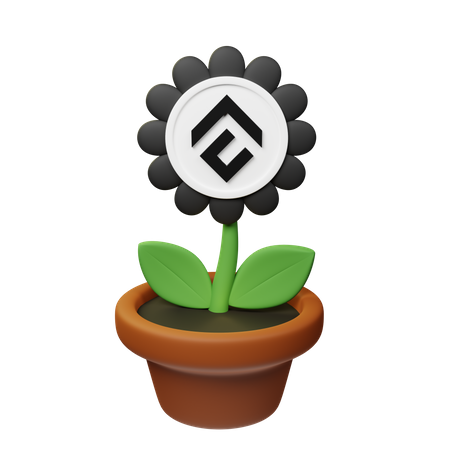 Cfx Crypto Plant Pot  3D Icon