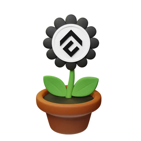 Cfx Crypto Plant Pot  3D Icon