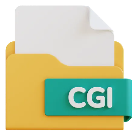 3 D Cgi File Extension Folder 3D Icon