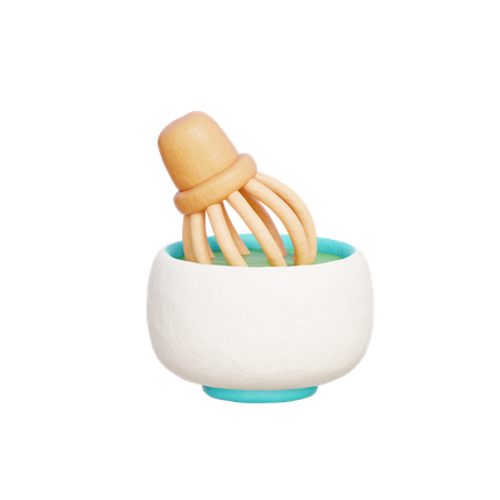 Chá Verde Matcha  3D Icon