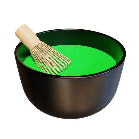 Chá verde matchá  3D Icon
