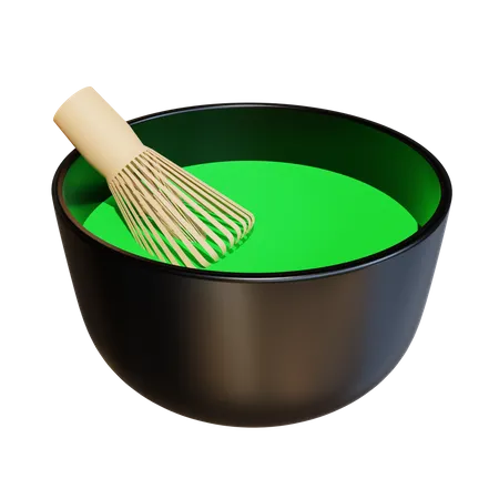 Chá verde matchá  3D Icon