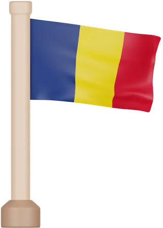 Chad Flag  3D Icon