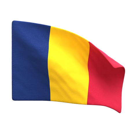 Chad Flag  3D Icon