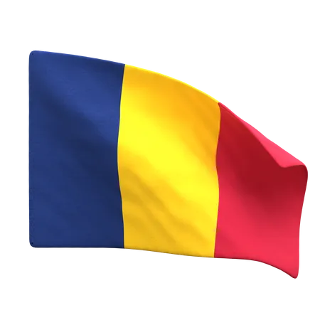 Chad Flag  3D Icon