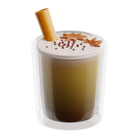 Chá com leite chai  3D Icon