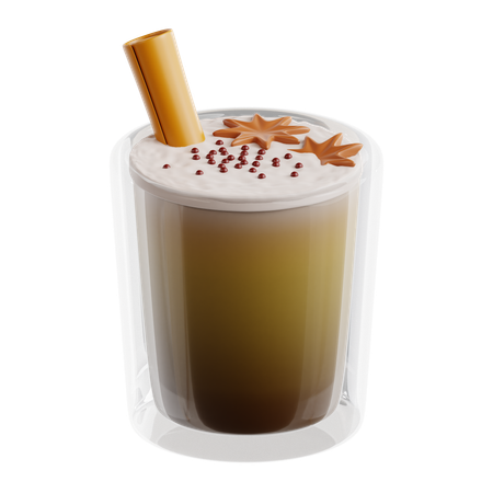 Té chai con leche  3D Icon