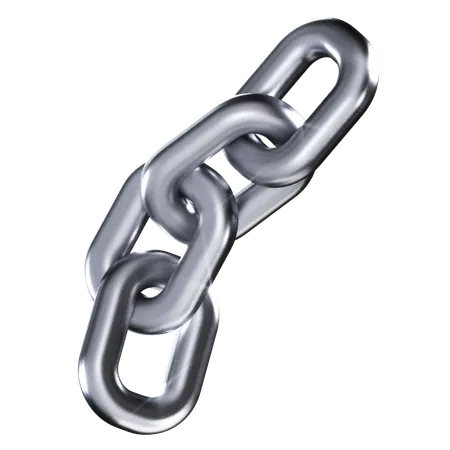 Chain With Silver Color Illustration In 3 D Design 3D Icon