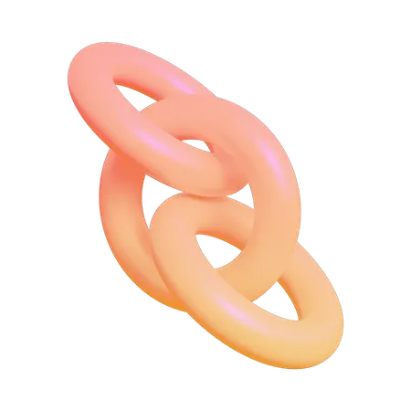 Chain Abstract Shape  3D Icon