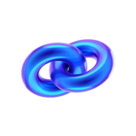 Chain Abstract Shape  3D Icon