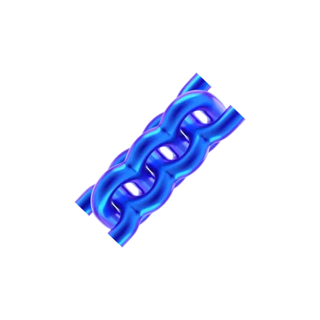 Chain Abstract Shape  3D Icon