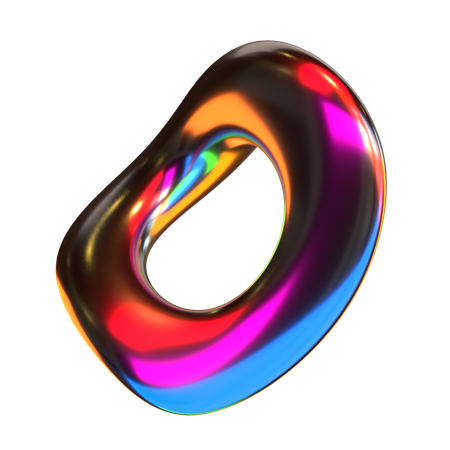 Chain Holographic Shapes  3D Icon