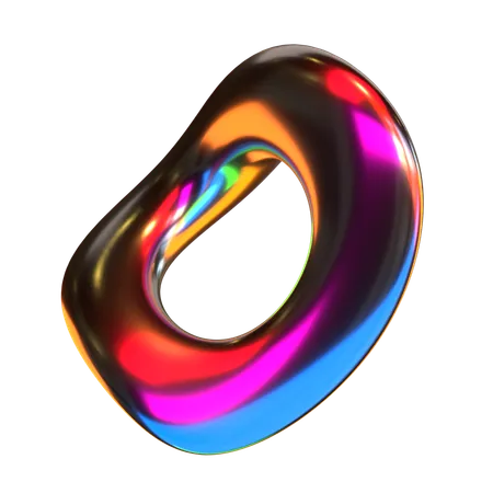 Chain Holographic Shapes  3D Icon