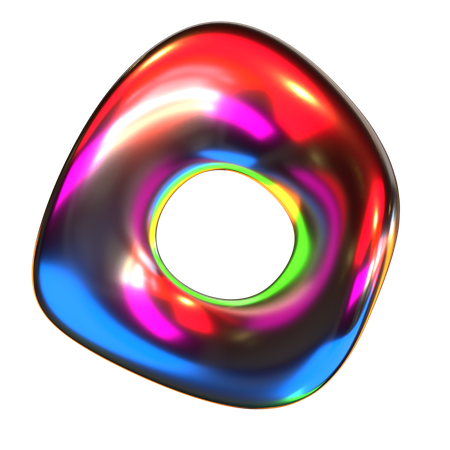 Chain Holographic Shapes  3D Icon