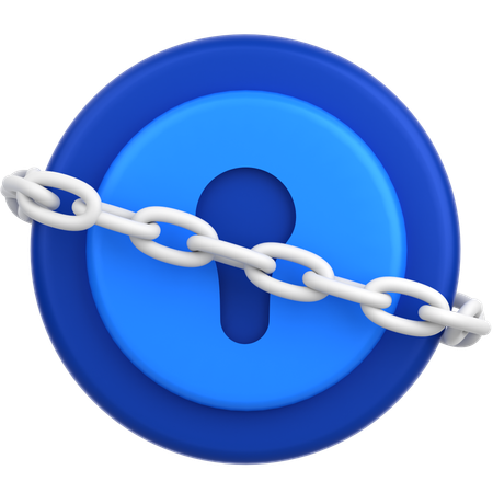 Chain Lock  3D Icon