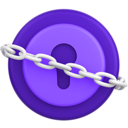 Chain Lock  3D Icon